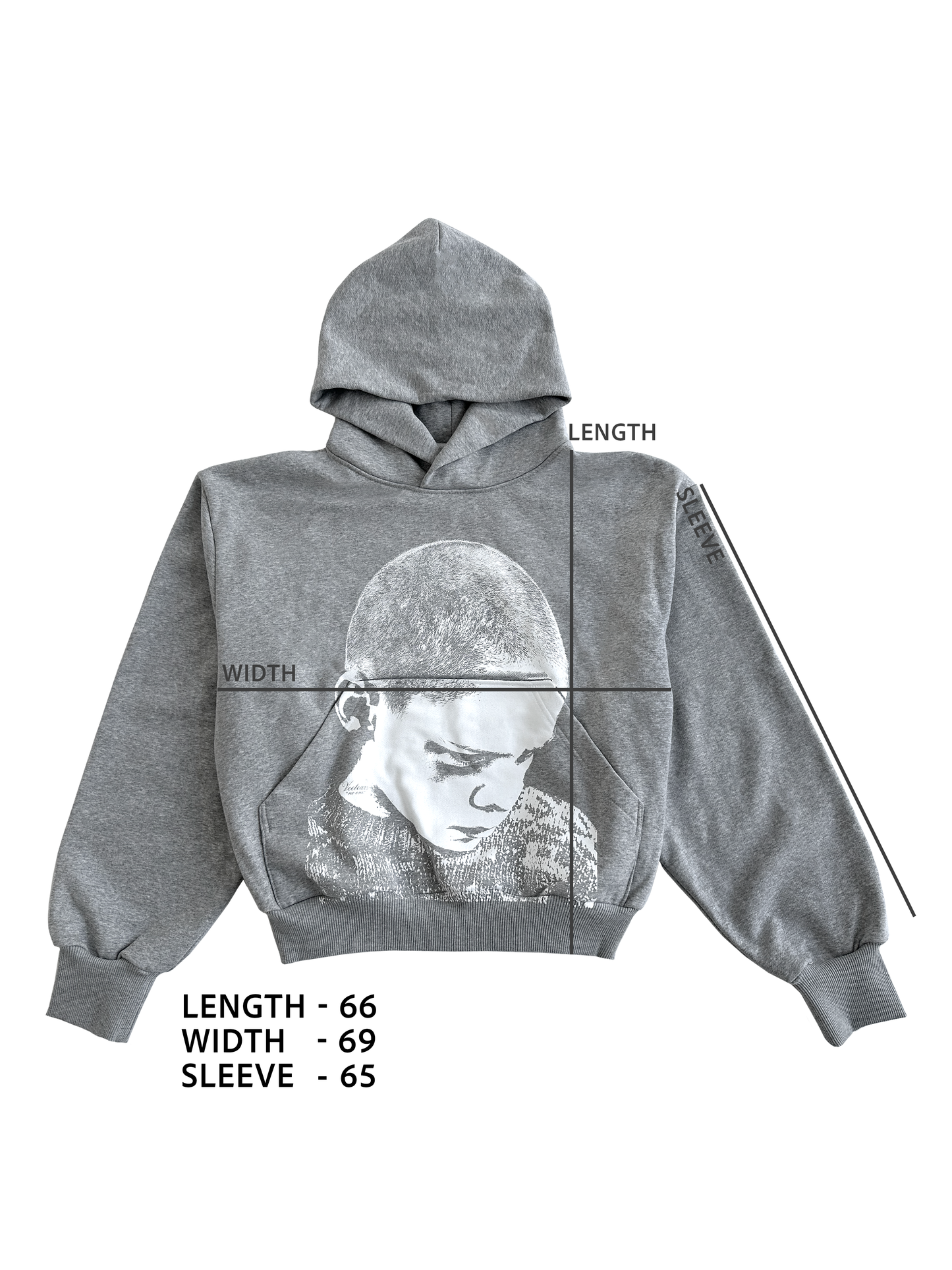 “No one” hoodie grey