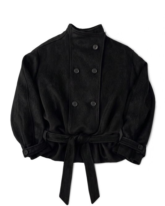 BLACK WOOL COAT