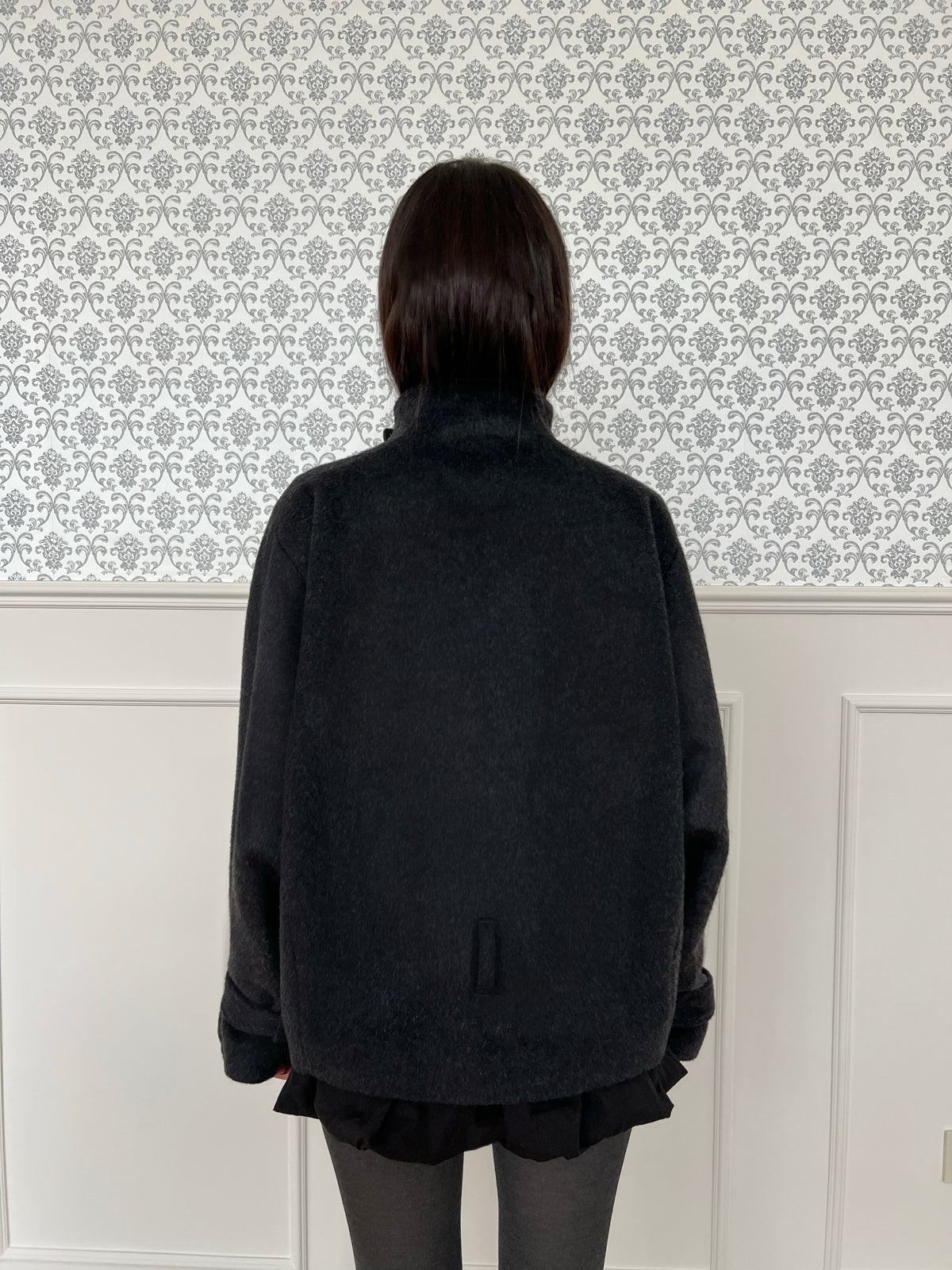 DARK GRAY WOOL COAT